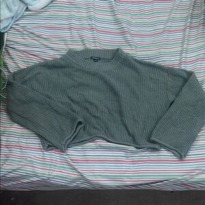 Gray Cropped Sweater
